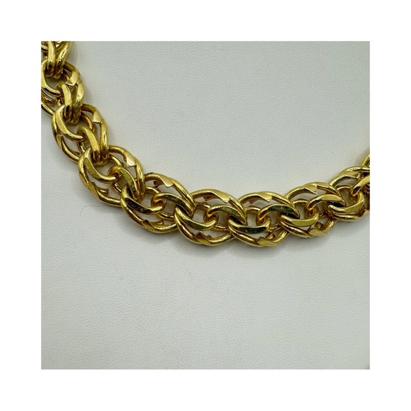 Trifari vintage gold tone chunky mob wife chain necklace - Picture 6 of 11